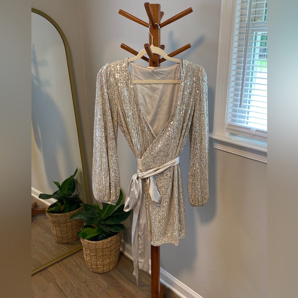 Sequence Wrap Dress - image 1